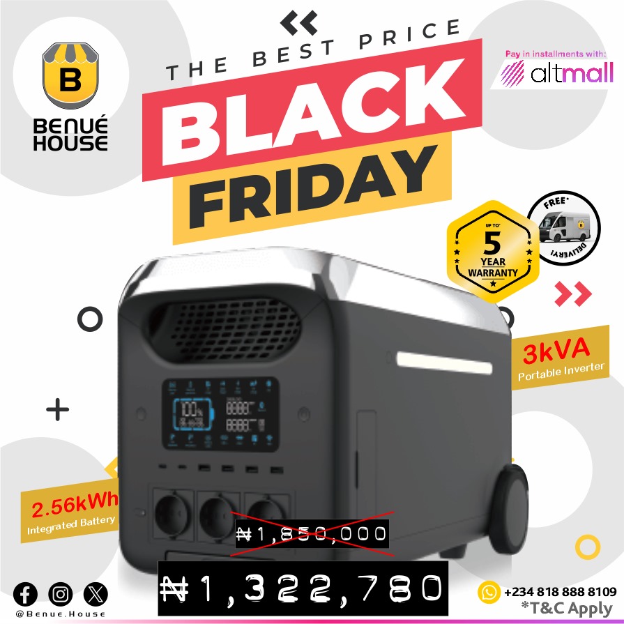 Portable 3Kva Inverter + 2.56Kwh Integrated Battery