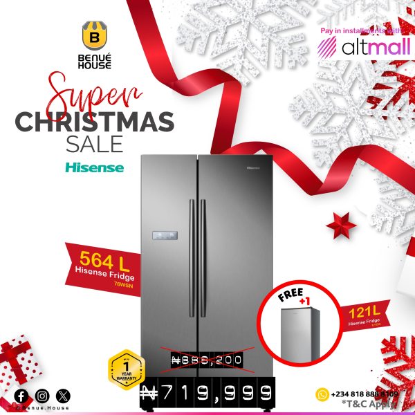 Hisense 564L Side-by-side Refrigerator Promo
